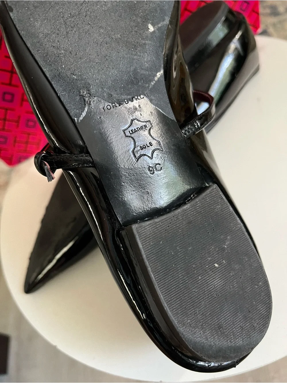 Tory Burch Black Patent Leather Mary Jane Flats